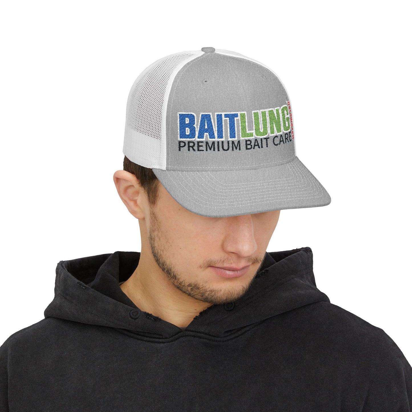 BaitLung Saltwater Embroidered Snapback Trucker Cap - Perfect for Fishing Enthusiasts!