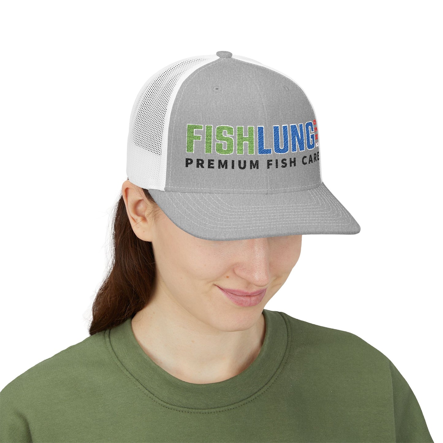 FISHLUNG GEN 2 Embroidered Snapback Trucker Cap - Perfect for Fishing Enthusiasts!